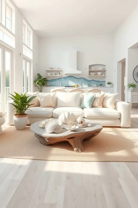 seashells and coral decor