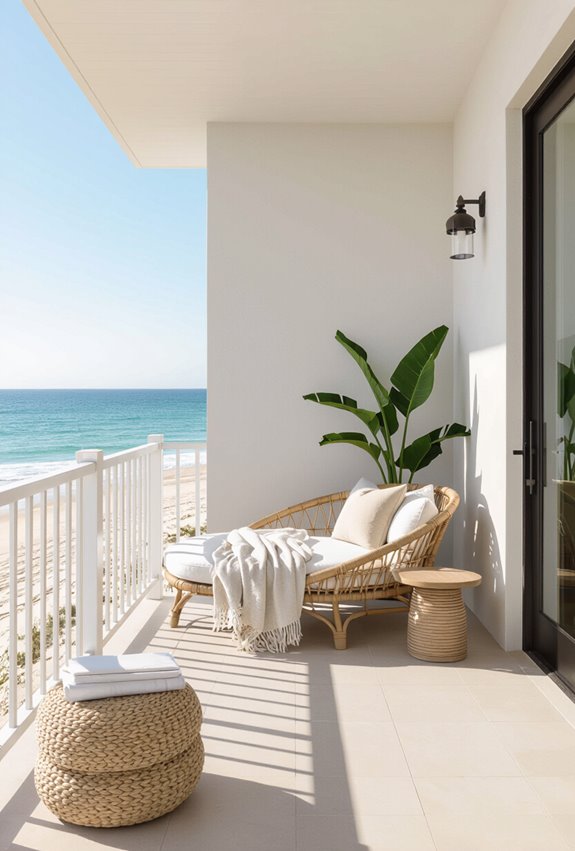 seaside hammock lit driftwood lounge