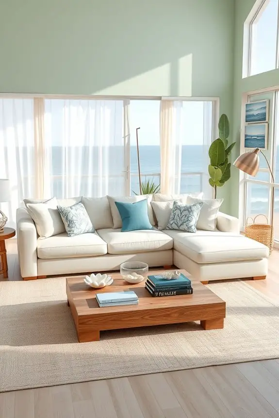 seaside inspired living room accessories