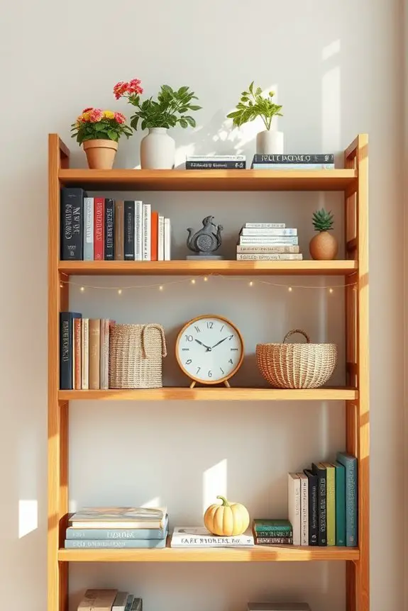 seasonal bookshelf decor ideas