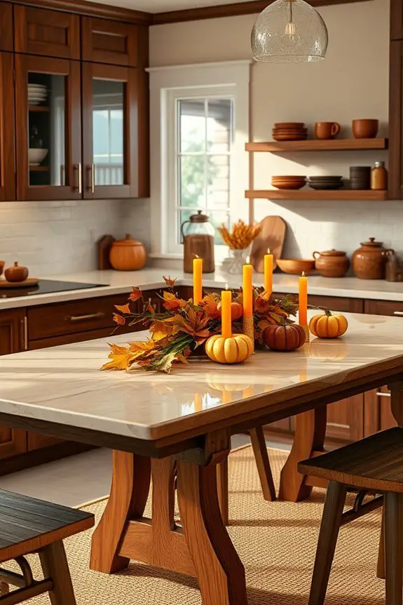 seasonal brown kitchen decor
