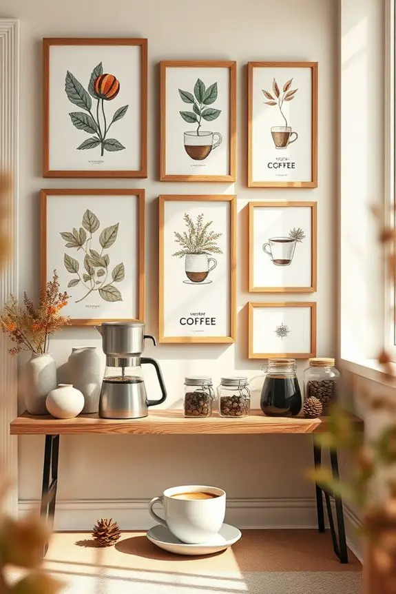 seasonal coffee art displays