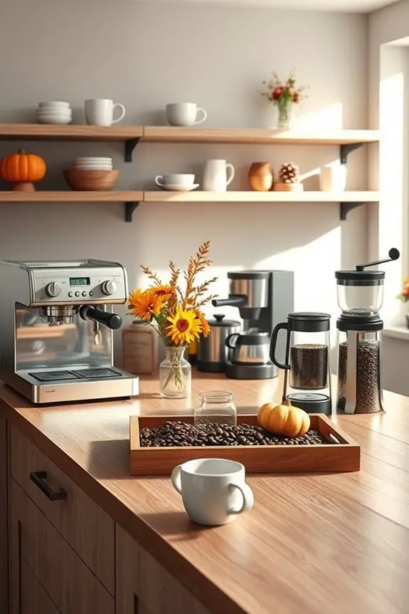 seasonal coffee bar transformation