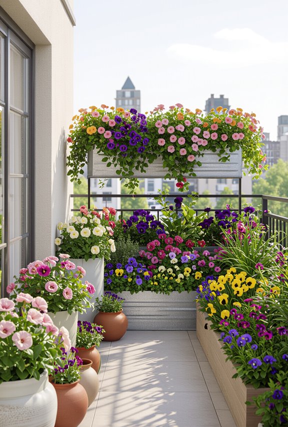 seasonal container flower garden