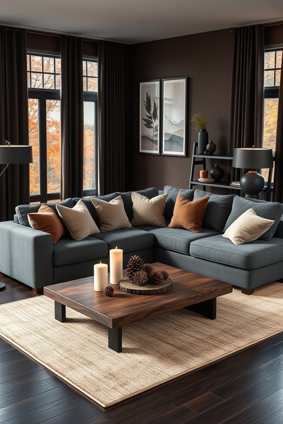 seasonal dark neutral decor