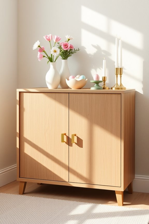 seasonal decor for accent cabinets