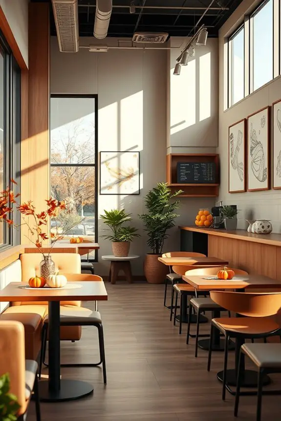 seasonal design enhances atmosphere