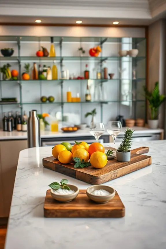 seasonal drinks with garnishes