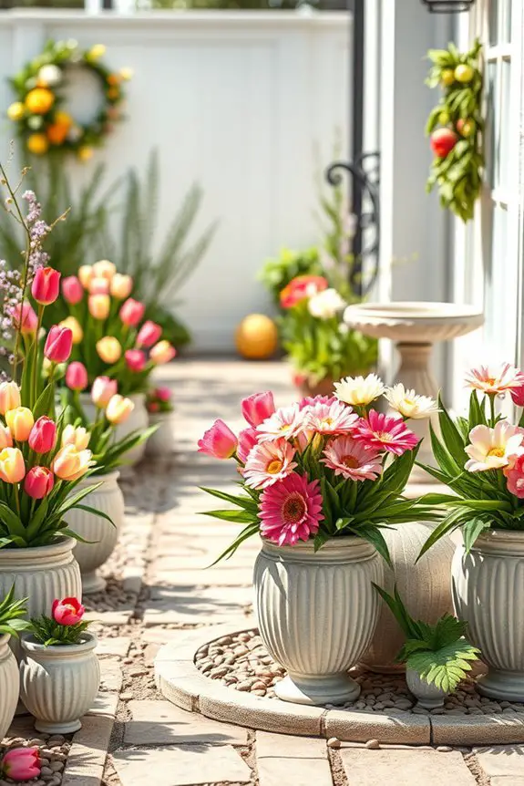 seasonal fake flower arrangements