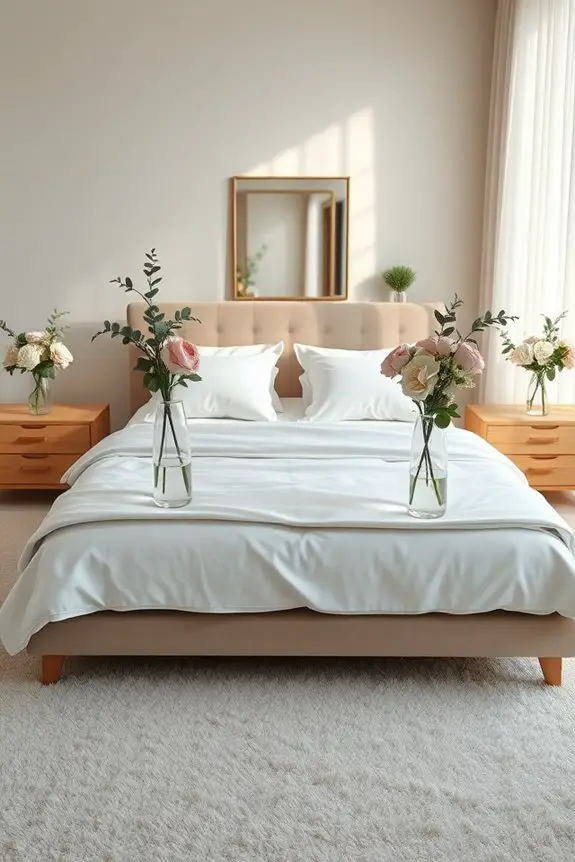 seasonal floral bedroom arrangements