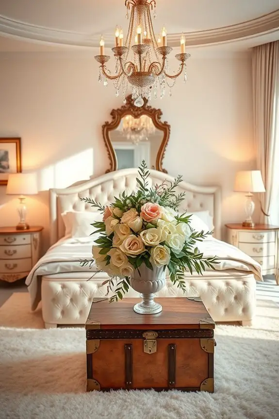 seasonal floral bedroom decor