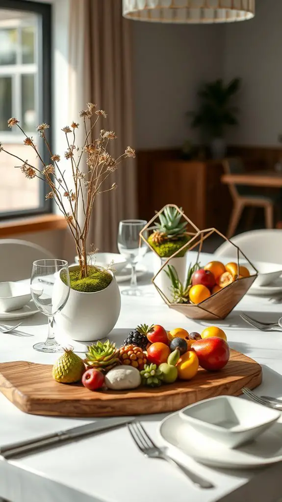 seasonal floral candle displays