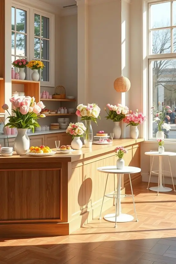 seasonal floral dessert decor