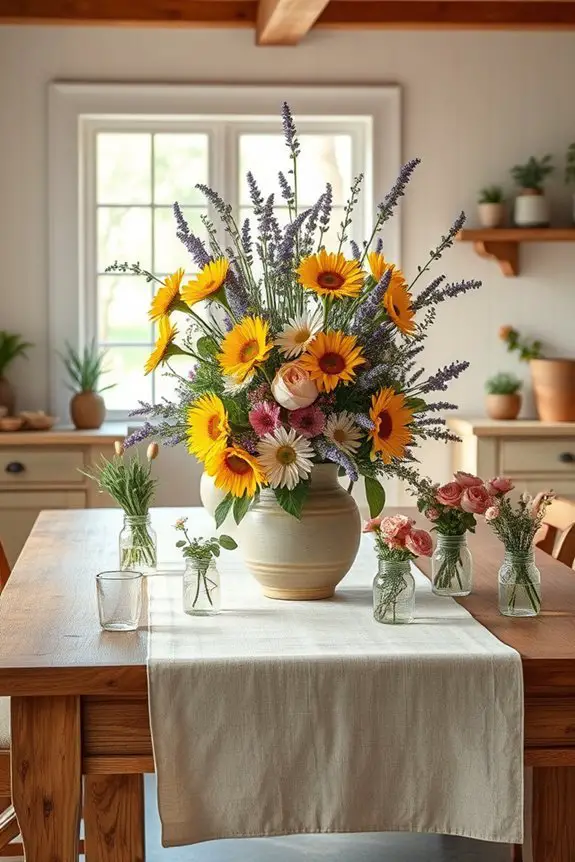 seasonal floral farmhouse decor