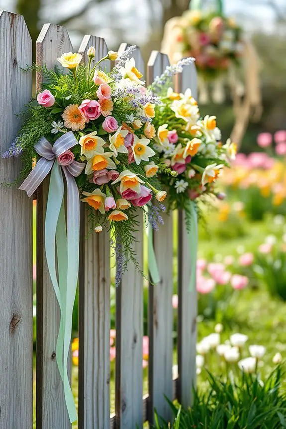 seasonal floral fence decorations