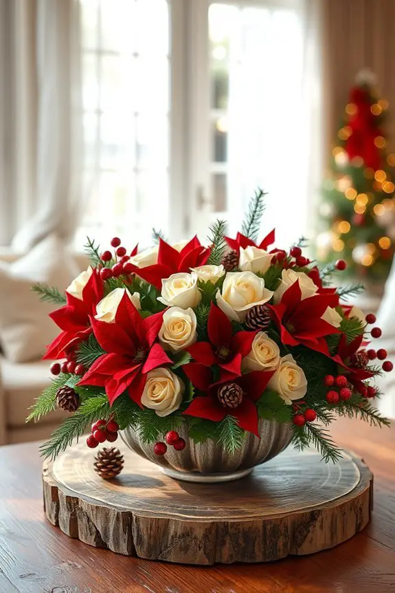seasonal floral holiday arrangements