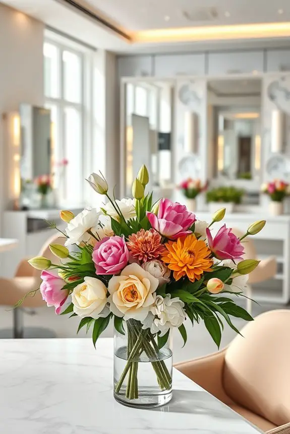 seasonal floral salon decor
