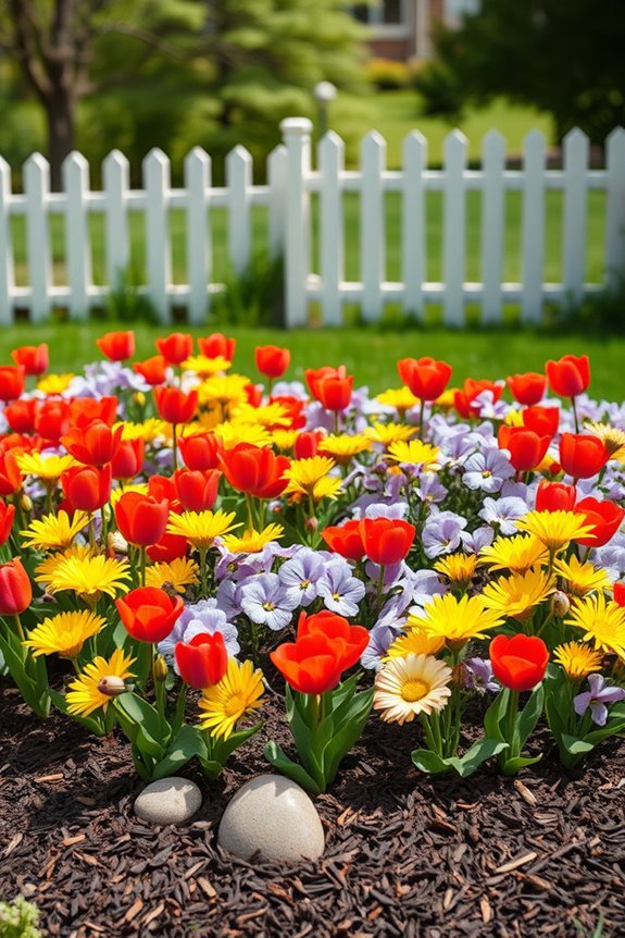 seasonal flower bed design