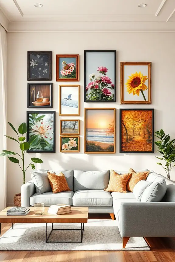 seasonal framed home decor