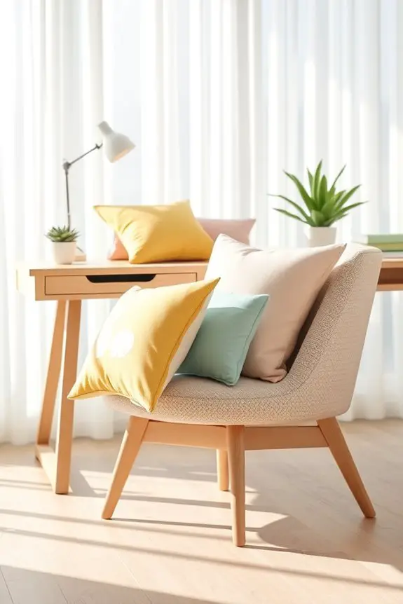 seasonal office decor pillows