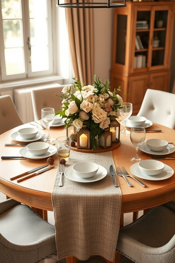 seasonal round table decor