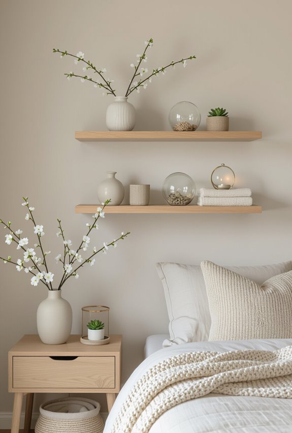 seasonal styled floating ledges