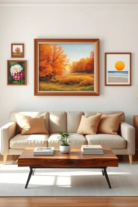 seasonal wall art rotation