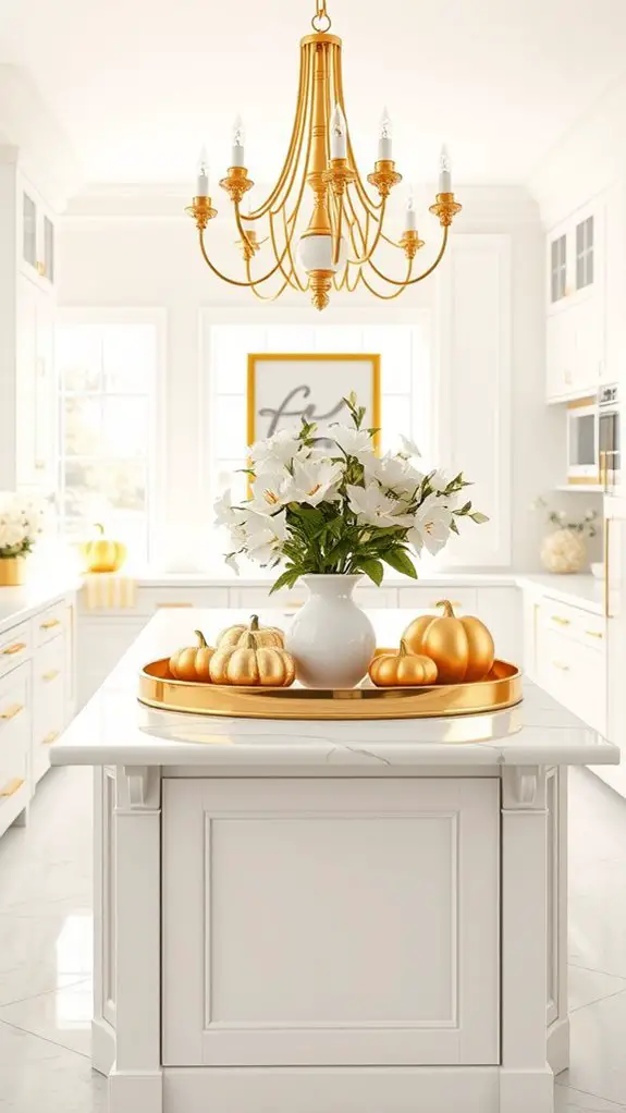 seasonal white and gold elegance