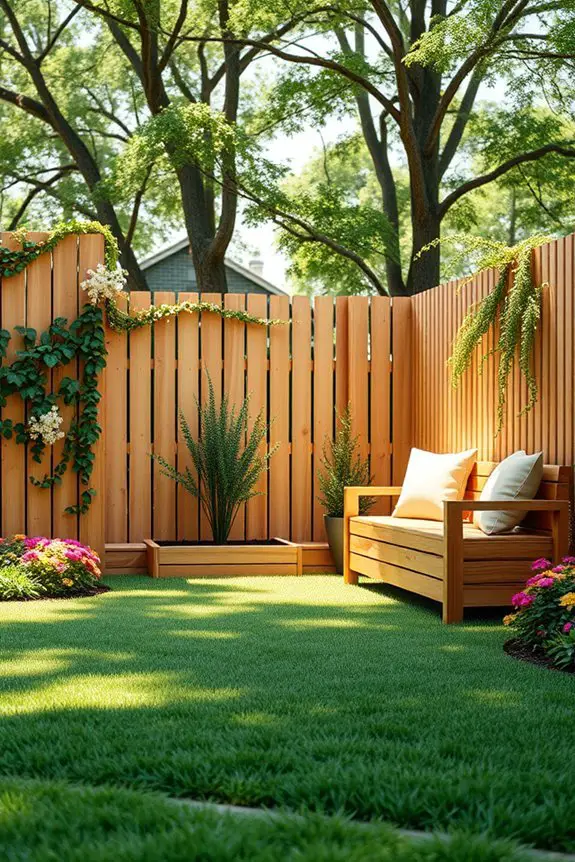 seating integrated garden fence