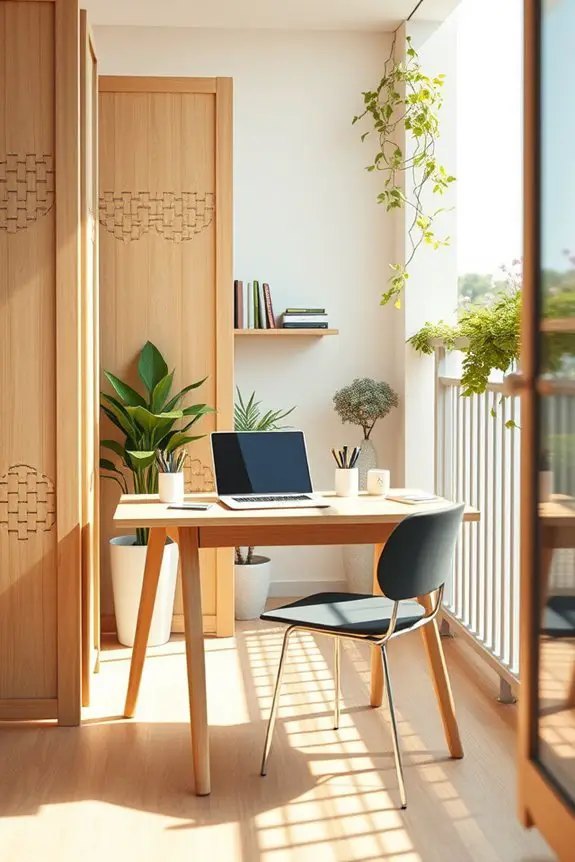 secluded balcony workspace enhancement