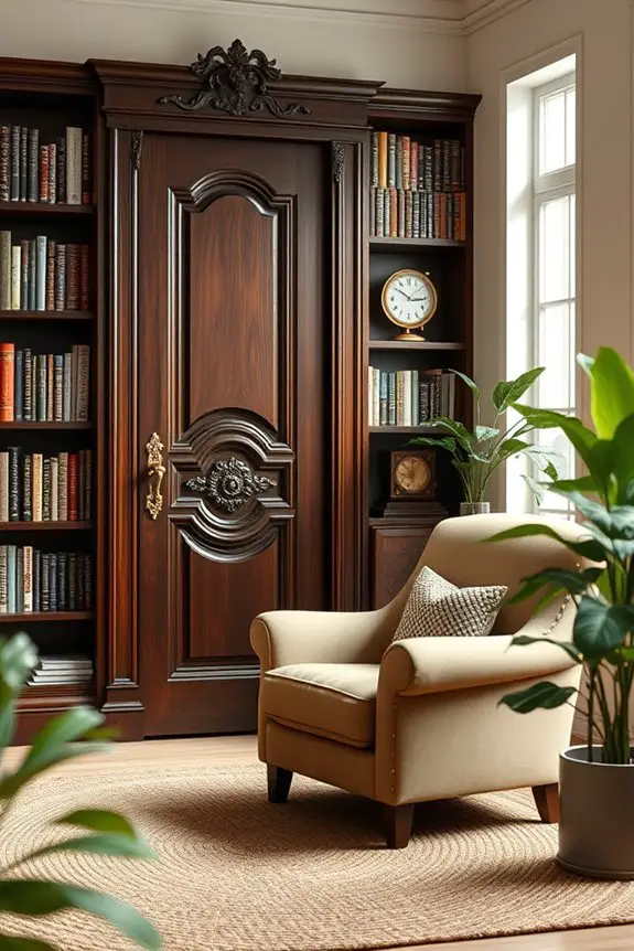 secret bookcase library entrance