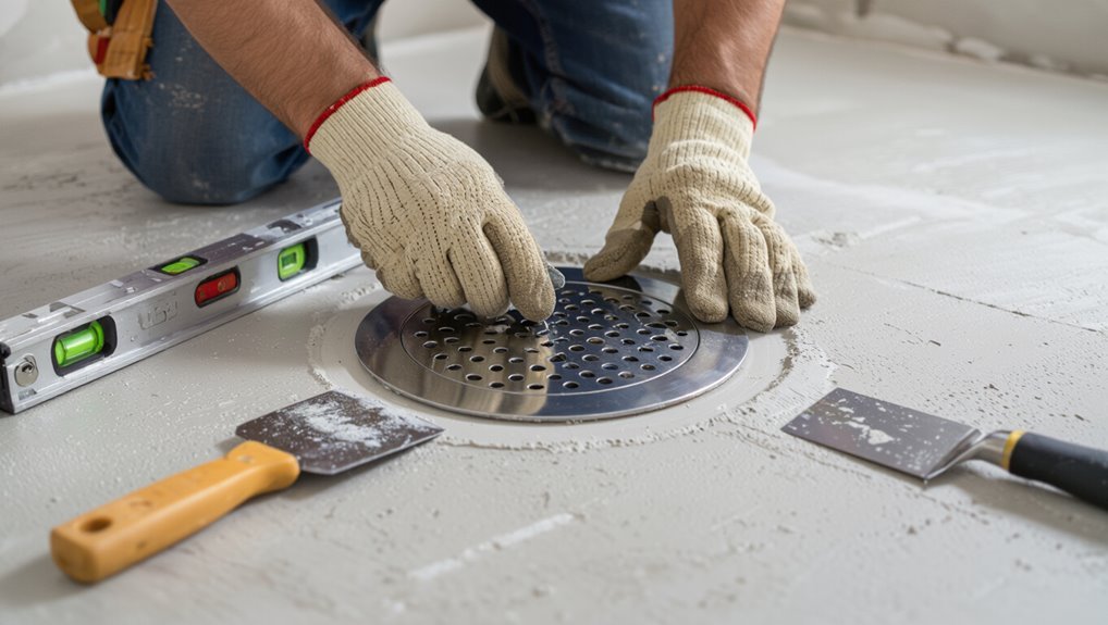 secure drain and slope