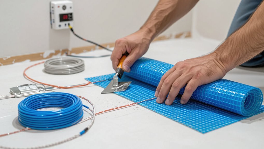 secure heating mats properly