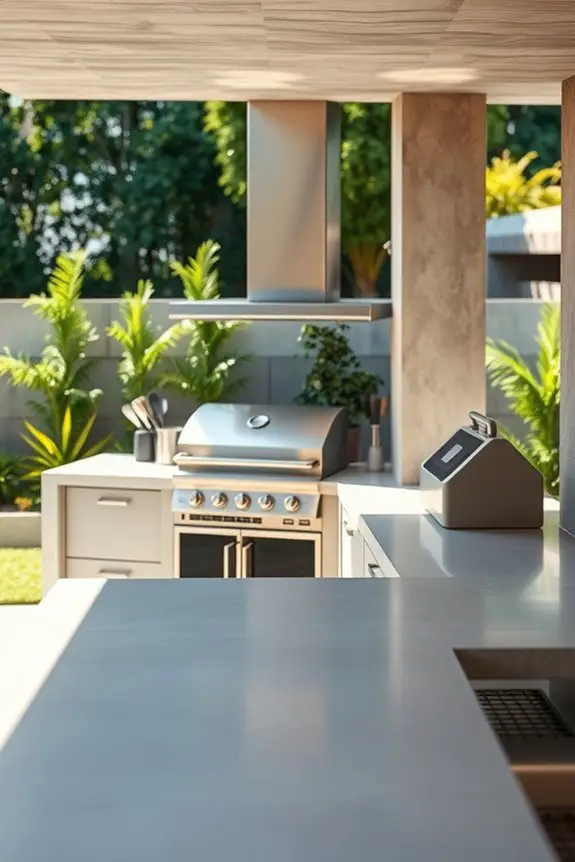 separate grilling station design