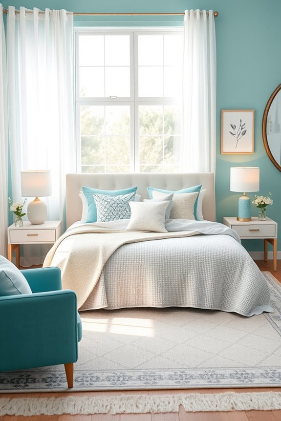 serene aqua bedroom oasis