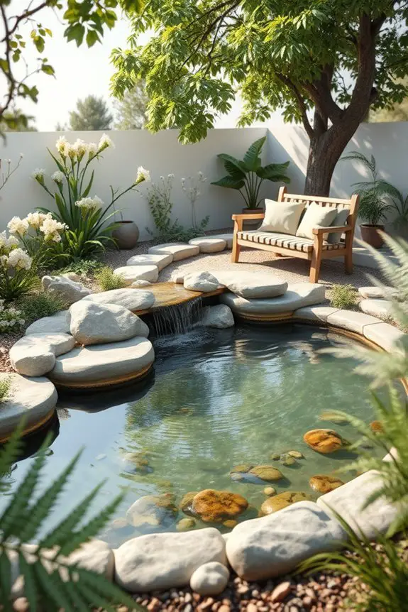 serene backyard water features