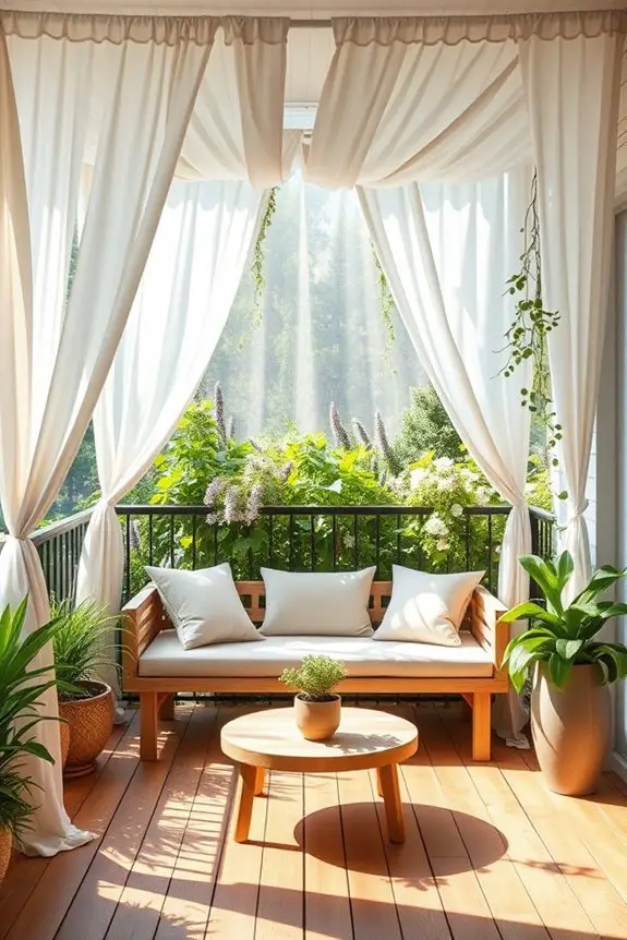 serene balcony canopy retreat