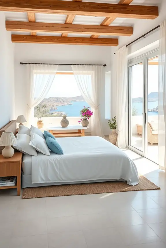 serene balcony ocean views