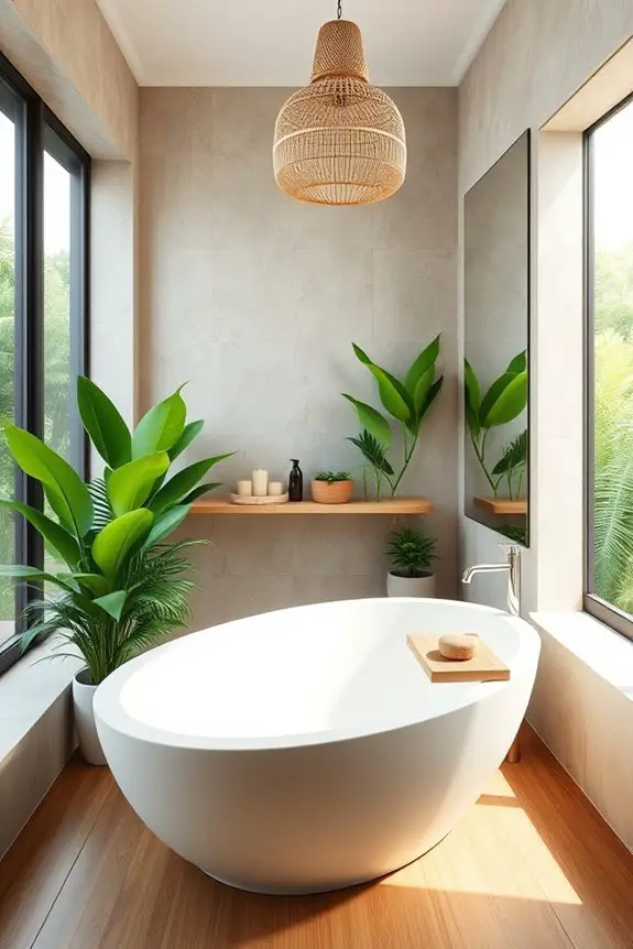 serene bathroom color palette