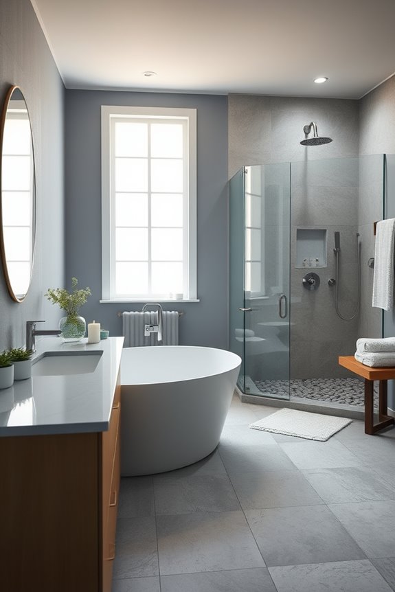 serene bathroom color palette