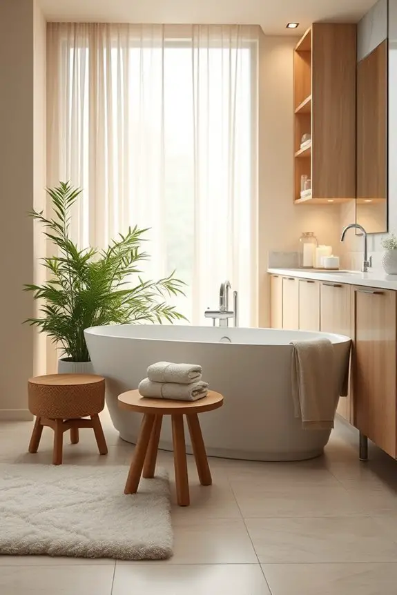 serene bathroom lighting techniques