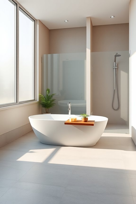 serene bathtub surround materials