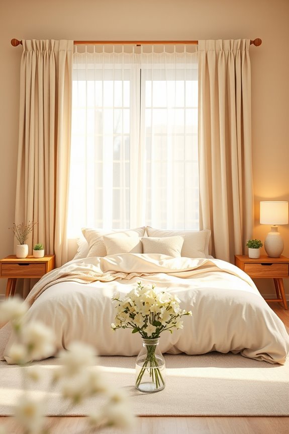 serene beige curtain elegance