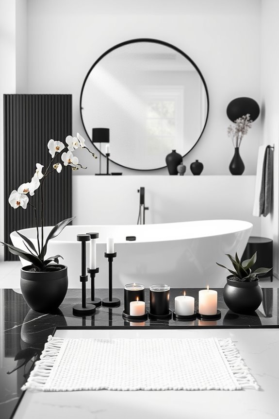 serene black and white ambiance