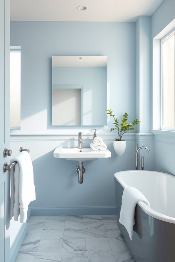 serene blue and grey