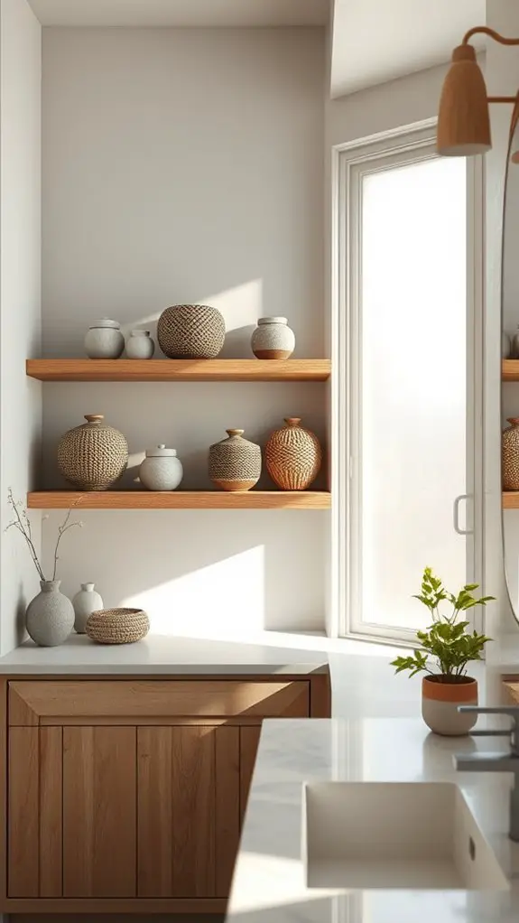 serene clutter free bathroom design