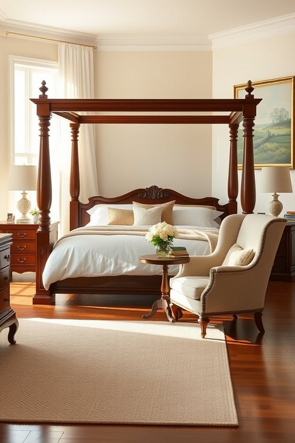 serene colonial bedroom retreat