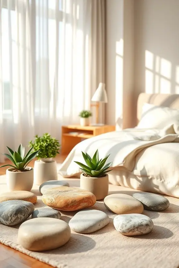 serene decorative stone arrangements