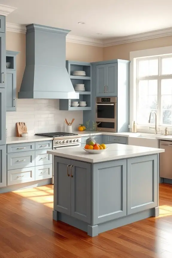 serene dusty blue elegance