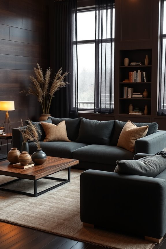 serene earthy living room